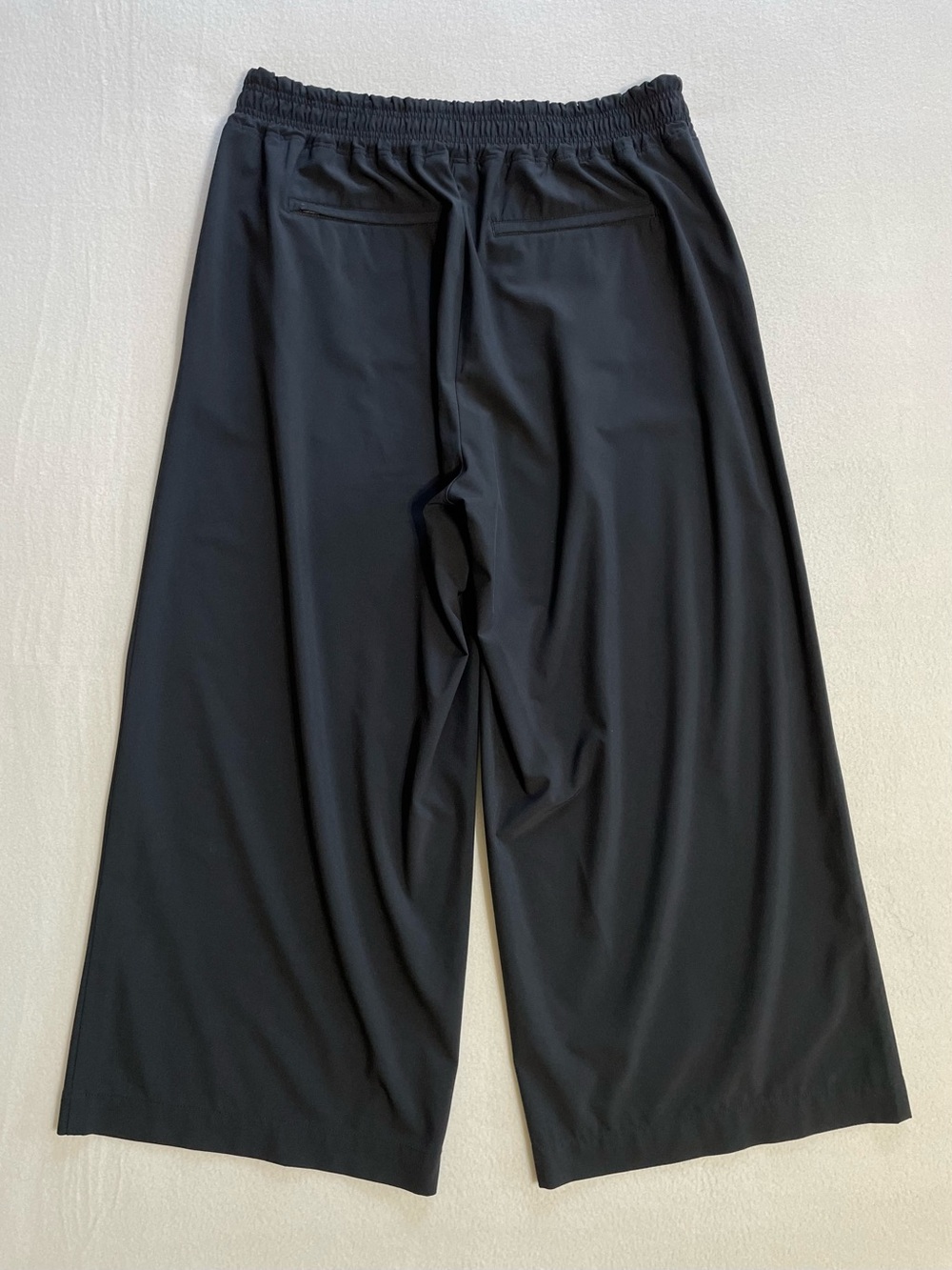 Athleta Brooklyn Wide Leg Crop Pants Black Elastic Waist Travel Athleisure - Picture 11 of 15